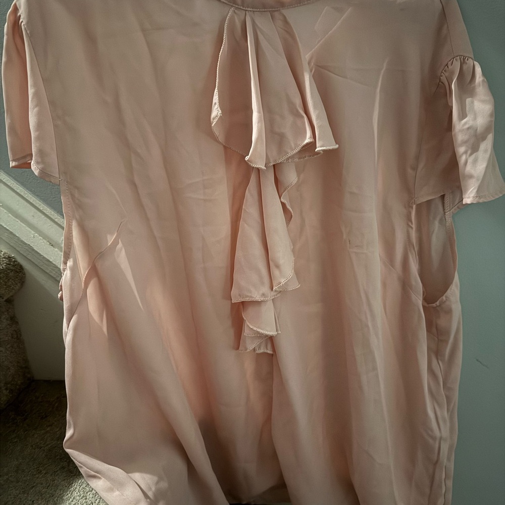 SHEIN Blush Ruffle Blouse